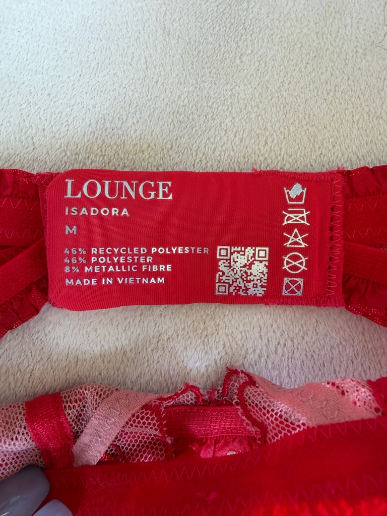Isadora Lounge Intimate Valentine Set Like New Bra Size 34c String Size M — image 8 of 8